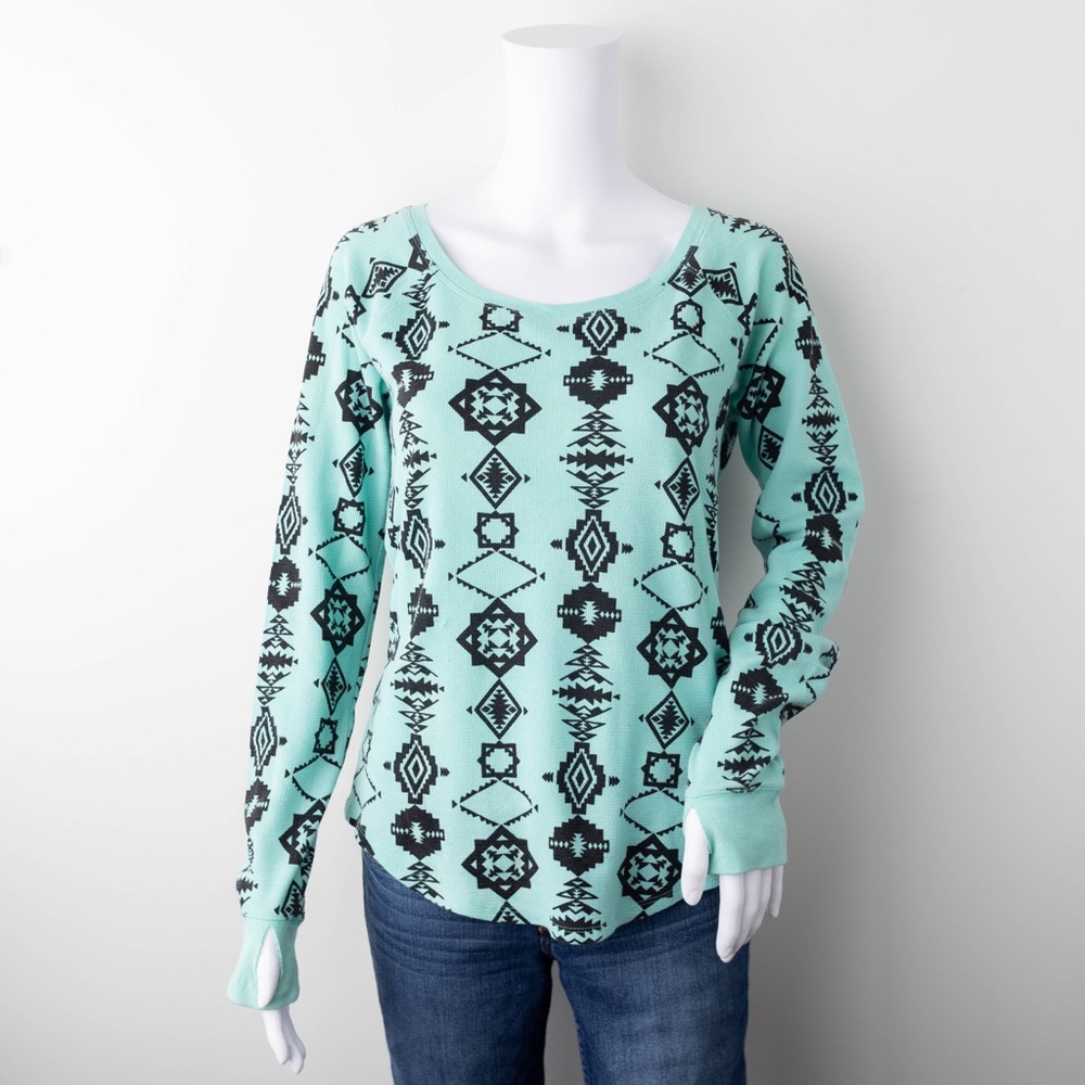 PINK | Aztec print Long Sleeved Thermal